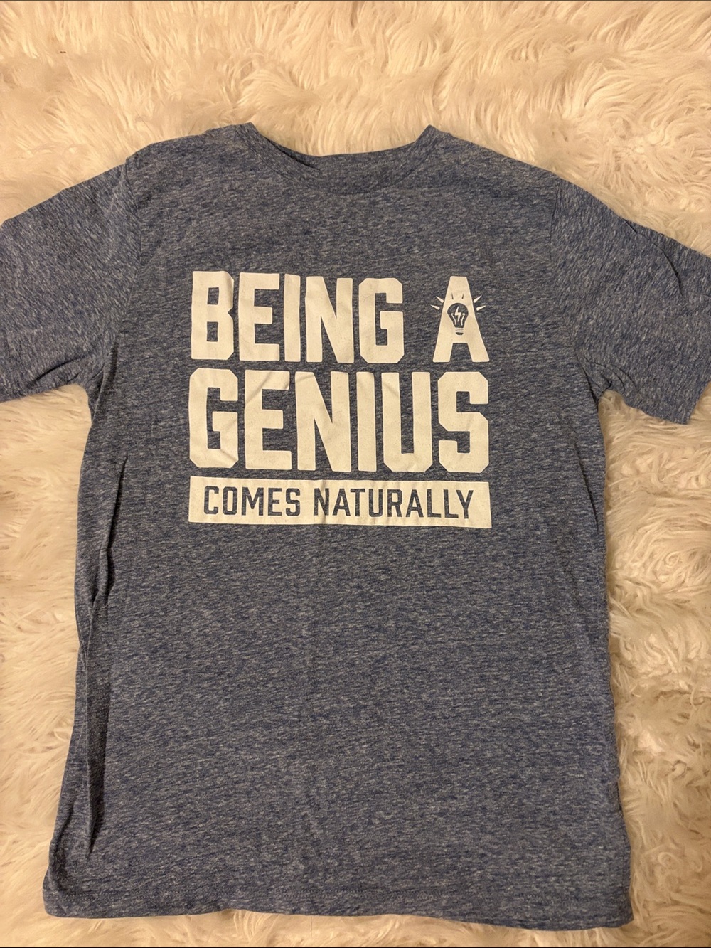 Place Heathered Navy Graphic Tee with White Logo